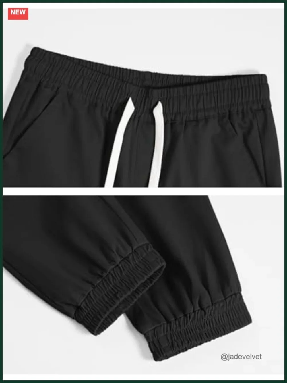 Cotton Blend Pull On Jogger Pants Boys School Uniform with Pockets